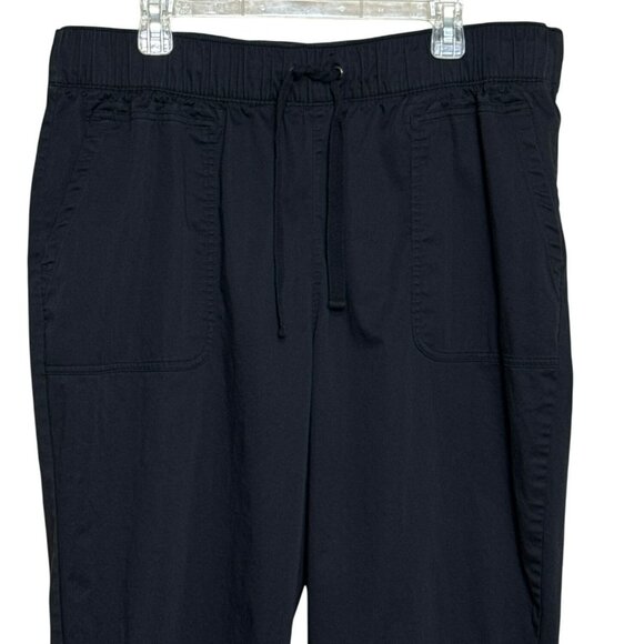 Lane Bryant Womens Crop Pants Size 18 Black Drawstring Relaxed Elastic Waist - Picture 2 of 12